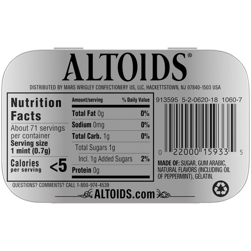 Altoids Peppermint Mint Candies - 1.7oz
