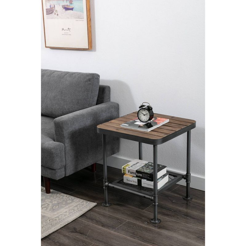 Newport End Table Gray/Natural - Boraam