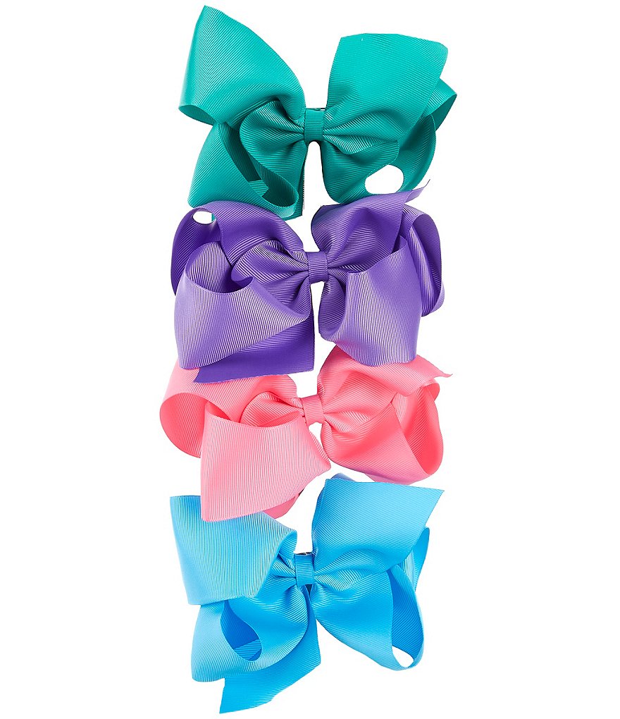 Edgehill Collection Little Girls Sparkle Satin Bow Wrap Headband