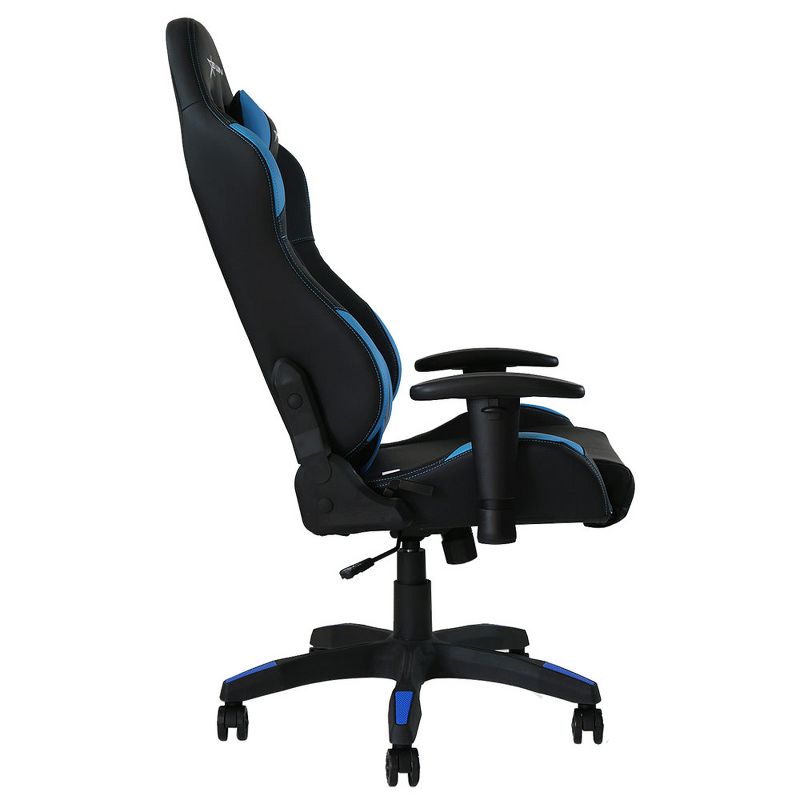E-Win Calling Series Ergonomic Computer PC Gaming Home Office Desk PU Leather Tall Back Chair with Pillows, Black and Blue