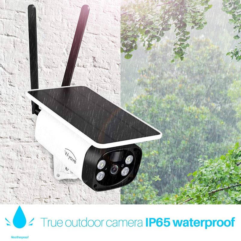 4G LTE Outdoor Battery and Solar-Powered Cellular Security Bullet Camera,SIM Card Included,1080P Starlight Night Vision, PIR Motion Detection ,No WiFi or Wire Needed-Wyave
