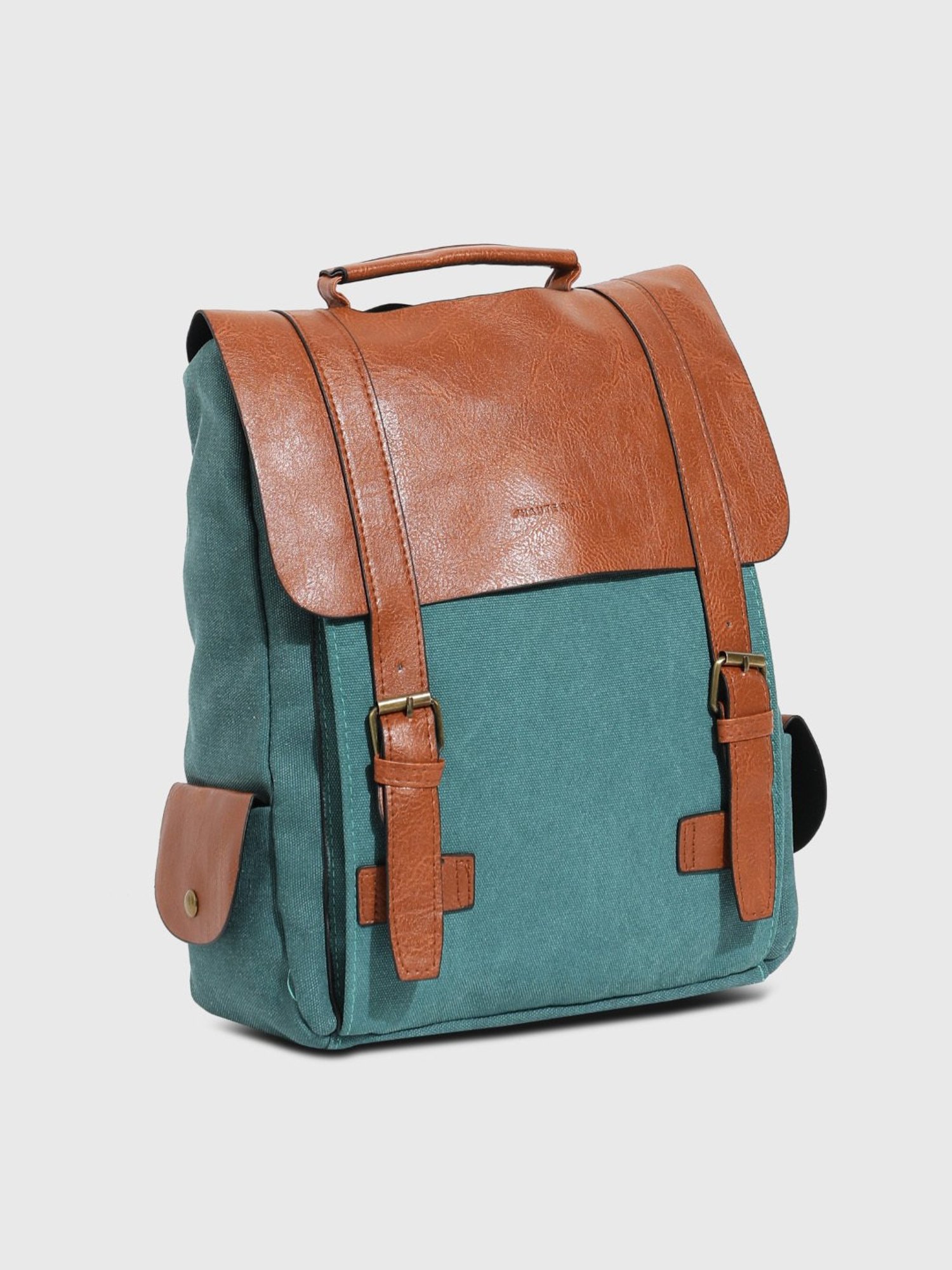 HauteSauce Teal Green & Brown Large Backpack