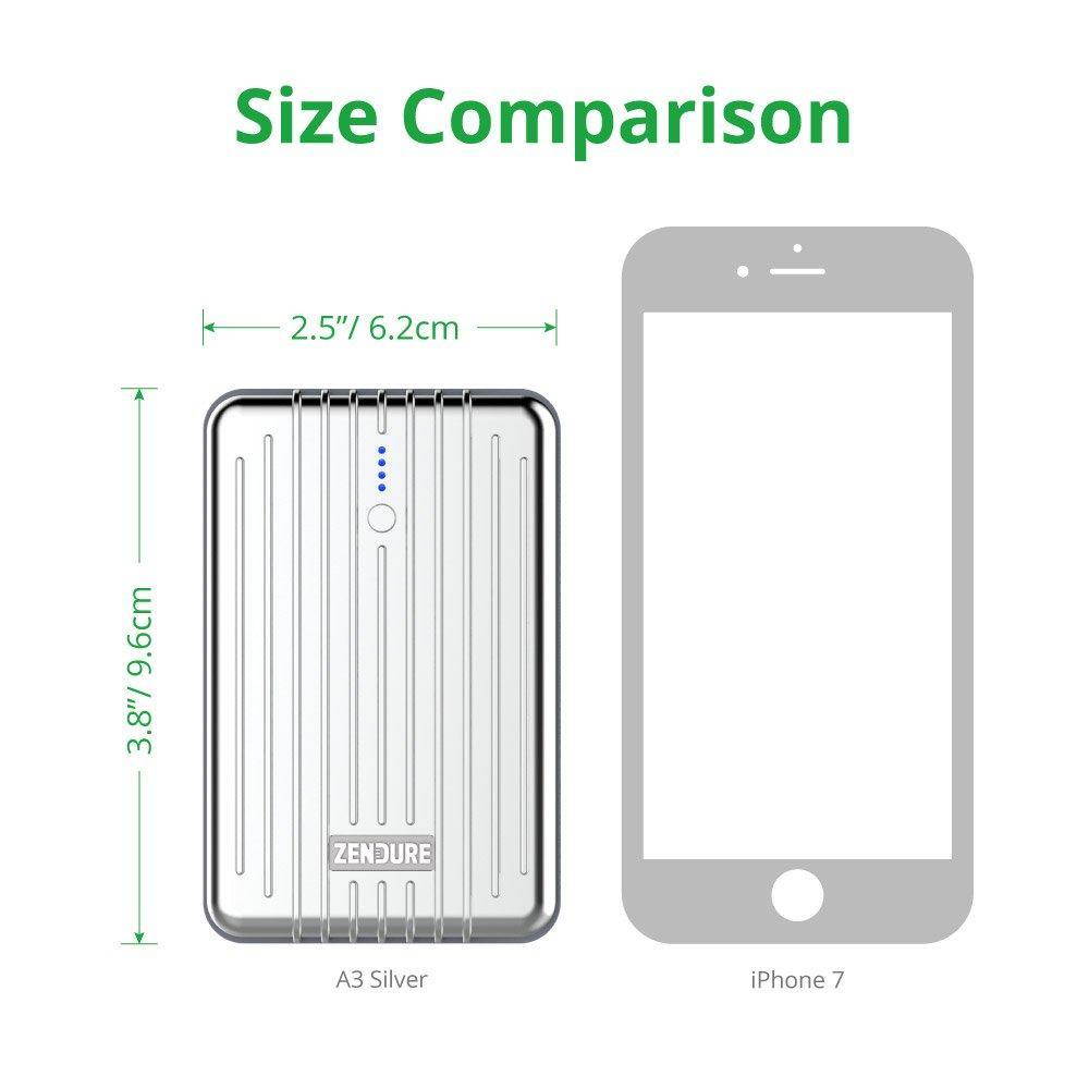 Zendure A3 Portable Charger (10,000 mAh) - Silver