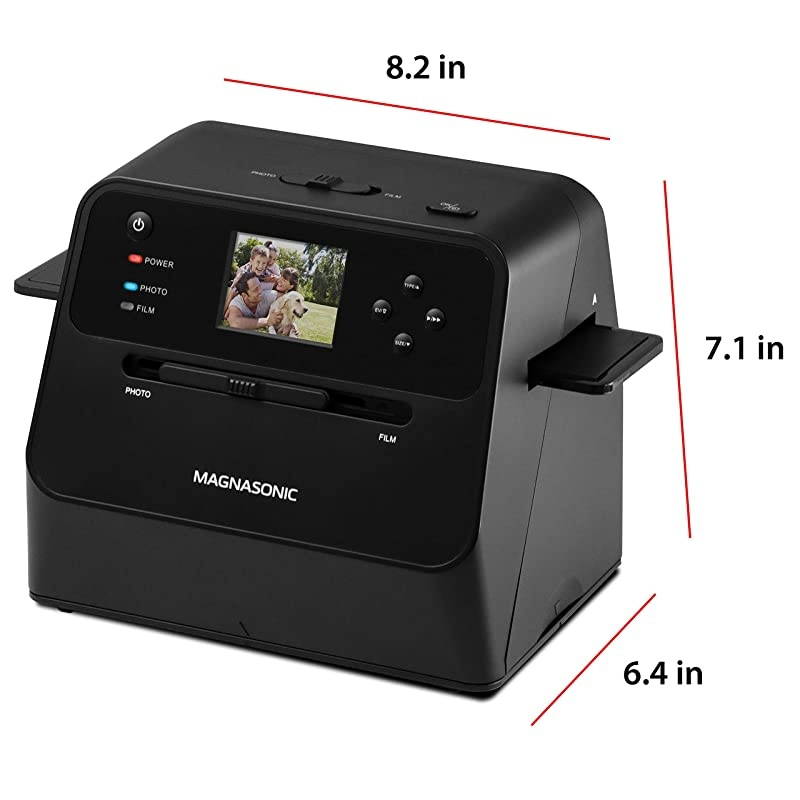 AllinOne Film amp Photo Scanner 14MP Resolution Converts 4x6 Photos 35mm110126 Film amp 135 Slides into Digital JPEGs Vibrant 24quot LCD Screen Fast Scanning FS60