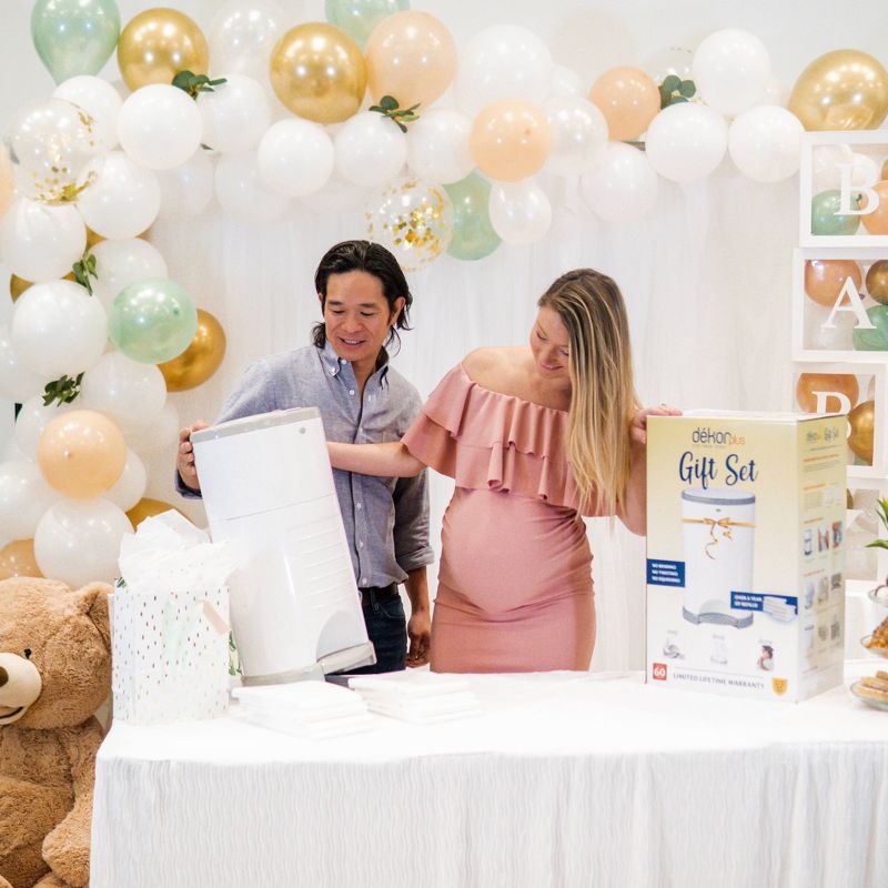 Diaper Dekor Diaper Pails Plus White Gift Set