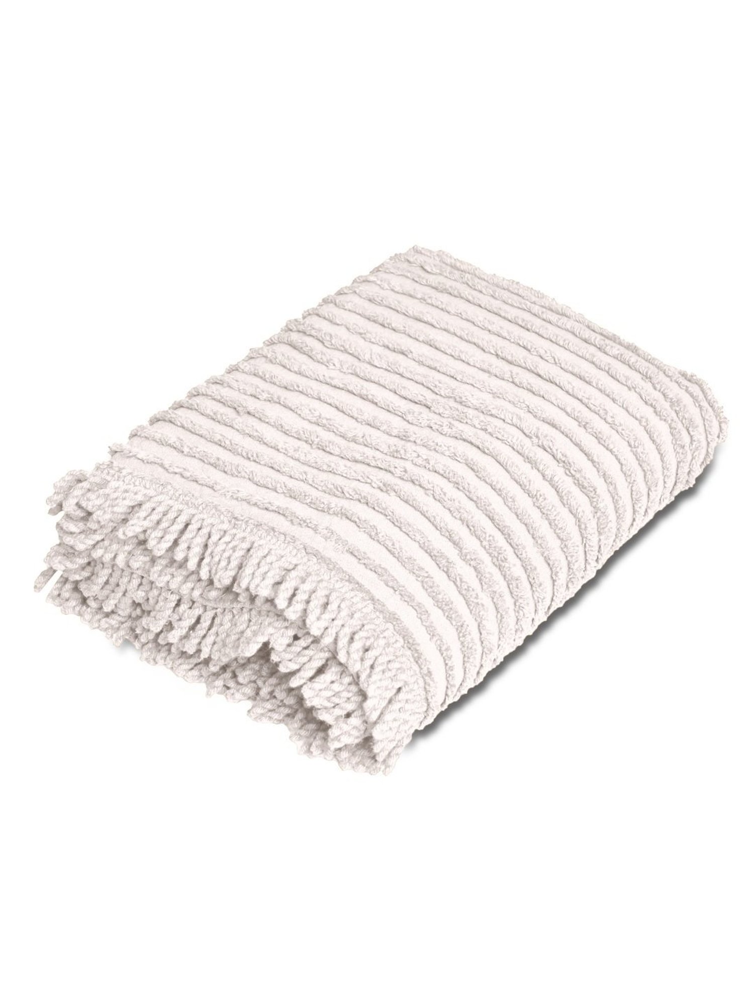 Nestasia Red & Cream Chevron Cotton Knitted Throw blanket with texture for Living Room or Bedroom