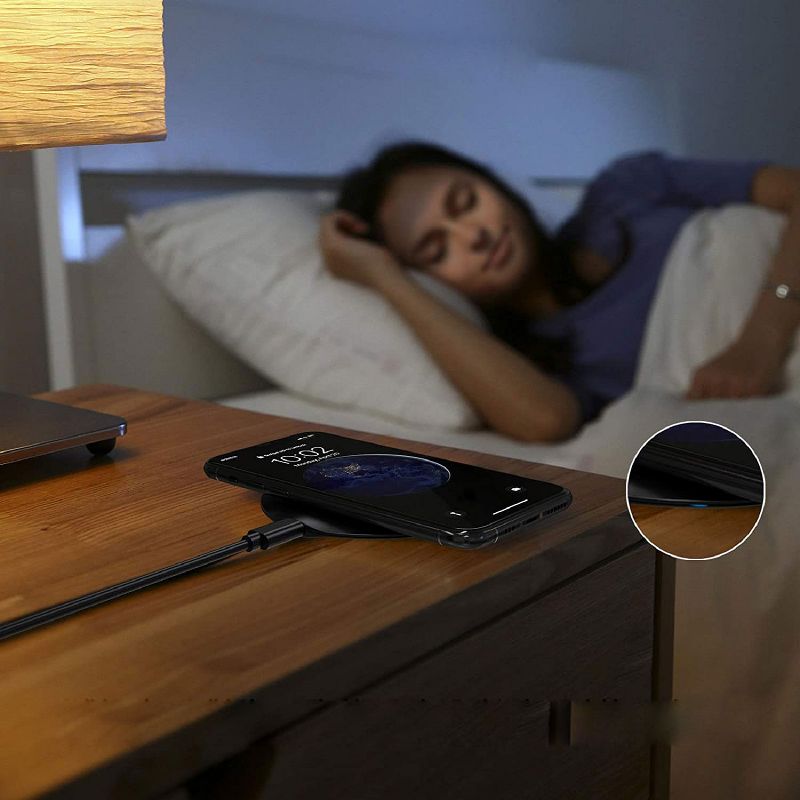 Letscom Wireless Charger, Qi-Certified 15W Fast Wireless Charging Pad with QC3.0 AC Adapter, Compatible with iPhone, Samsung, LG, Airpods & More - Super P+QC3.0AC