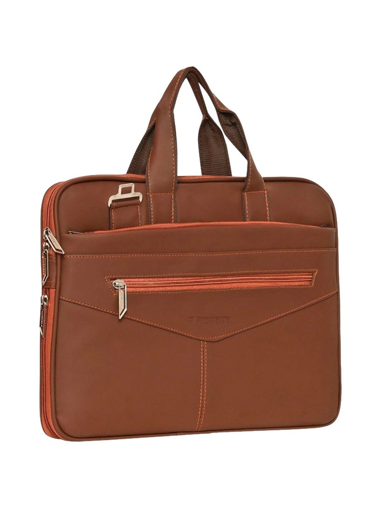 Priority Tan Synthetic Large Messenger Bag