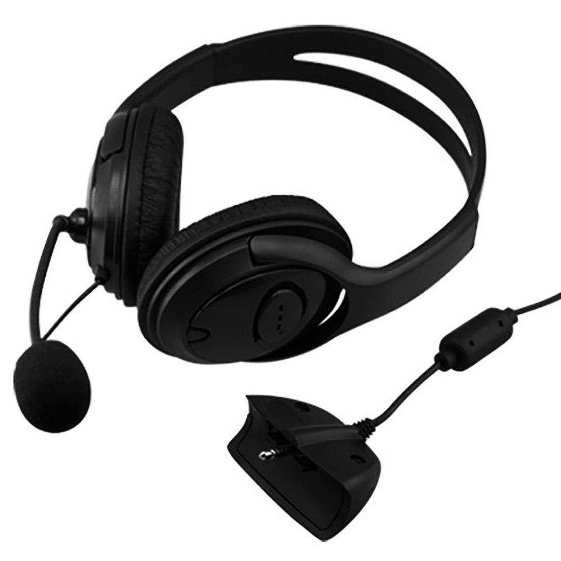 Marsnaska High Quality Protable Wired Gaming Chat dual Headset Headphone Microphone for xbox 360 computer Black