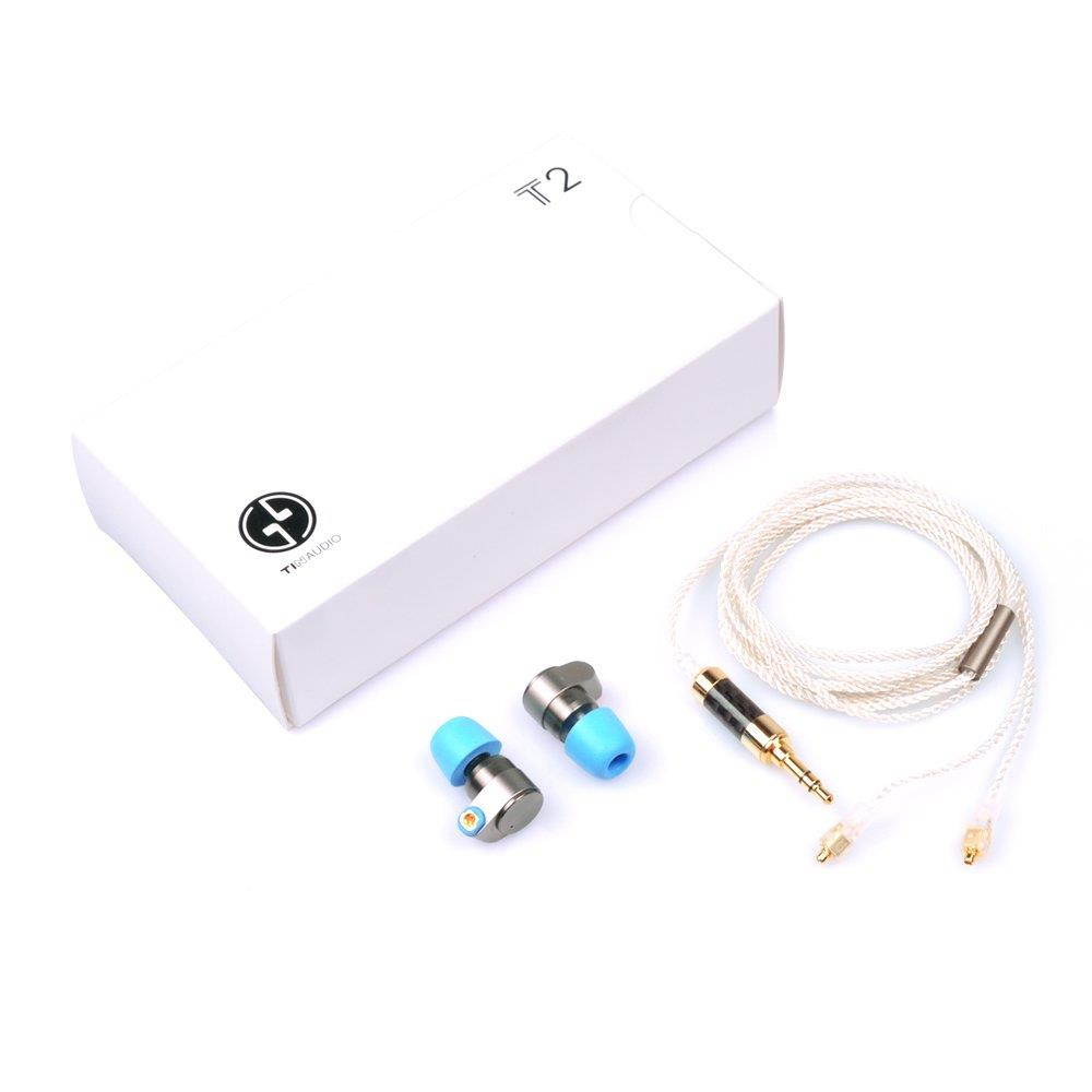 TIN Audio T2 HiFi 2DD Double Dynamic Drive In Ear Earphone Bass DJ Metal Headphones, 3.5 mm MMCX