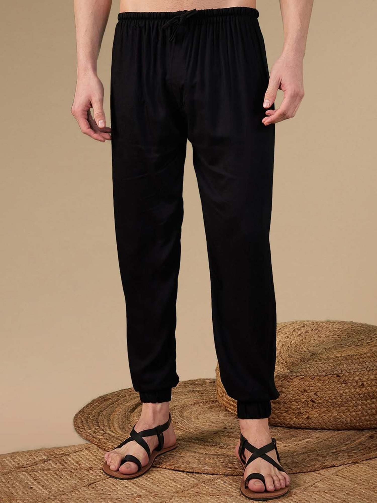 Sanwara Black Regular Fit Ethnic Pants