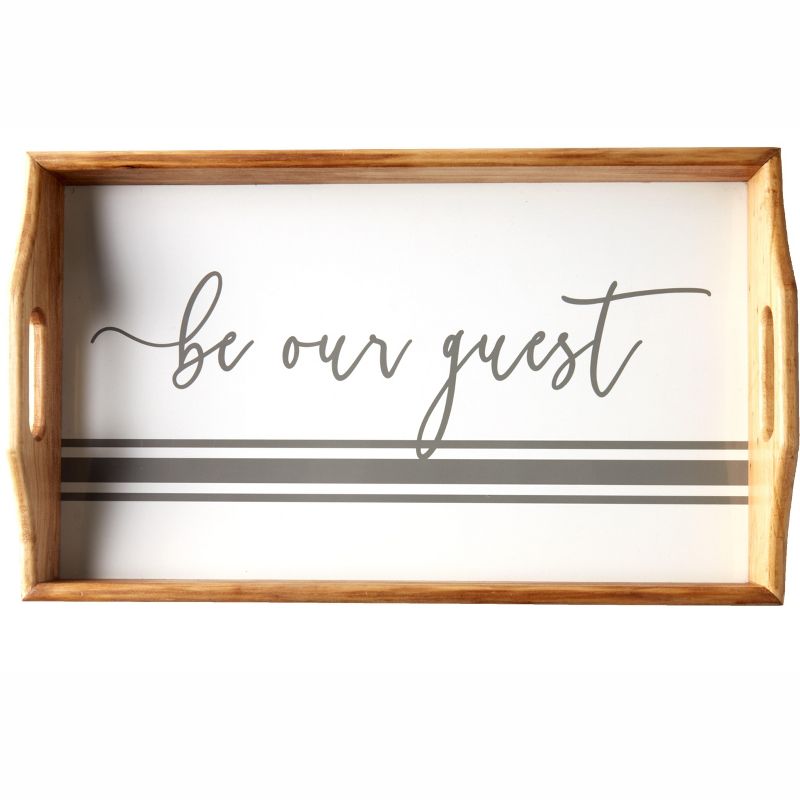 Lakeside Be Our Guest Food and Beverage Serving Tray for In Home Entertaining