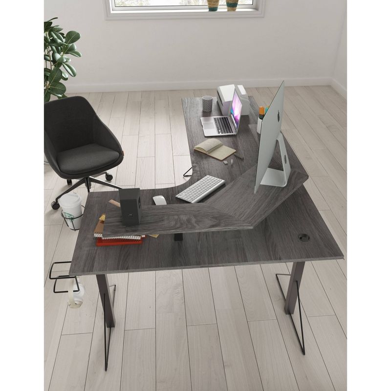 Carnegie Power Computer Gaming Desk Gray/Black - Jamesdar