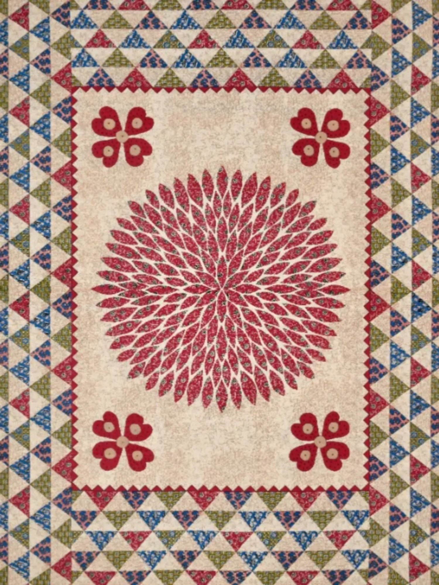 Living Roots Floral Red 240 TC Cotton Bedsheet with 2 Pillow Covers