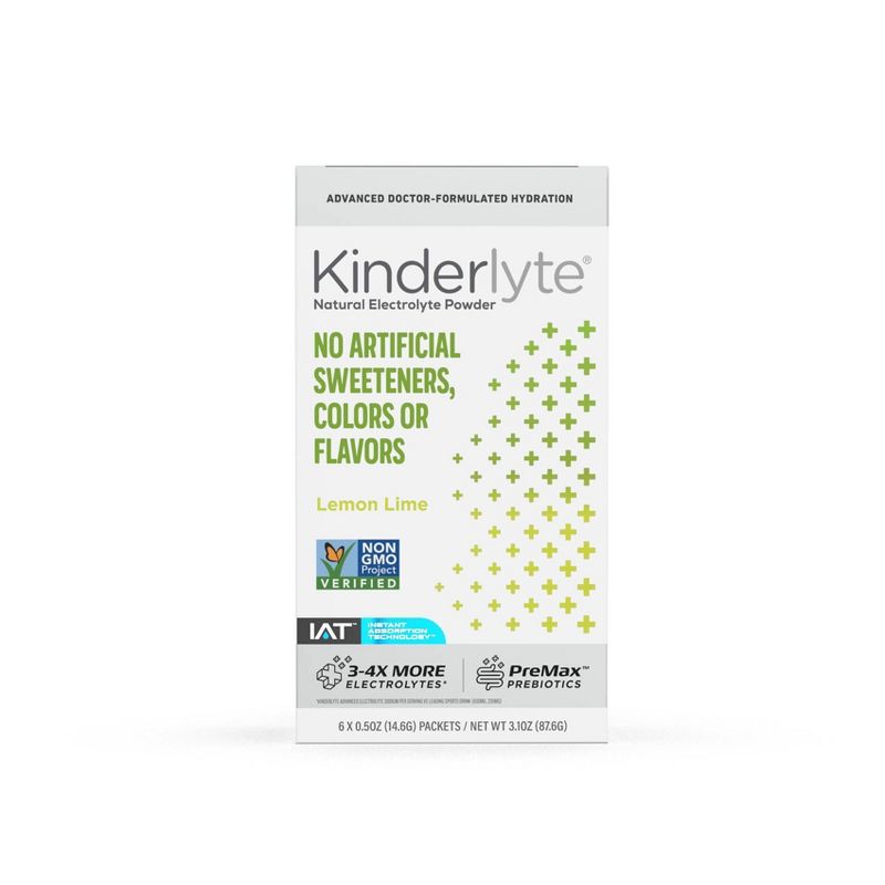 Kinderlyte Advanced Natural Powder - Lemon Lime - 6ct