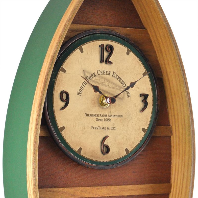 Wood Canoe Pendulum Clock - FirsTime