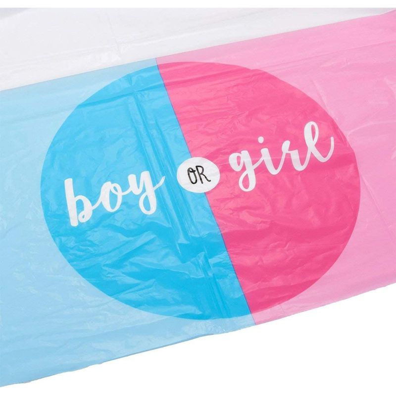 Blue Panda 3 Pack Boy or Girl Gender Reveal Party Table Cloth Cover Baby Shower Party Decorations