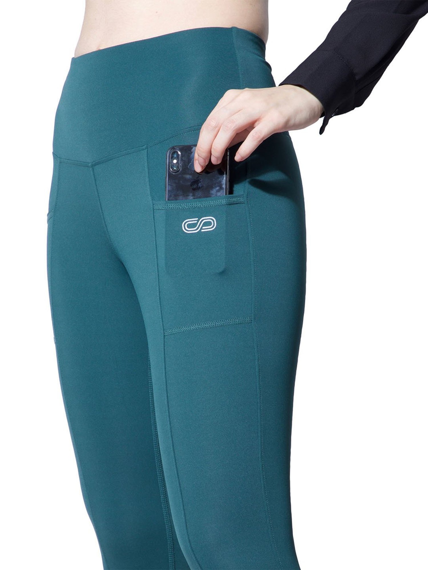 SILVERTRAQ Teal Logo Print Leggings