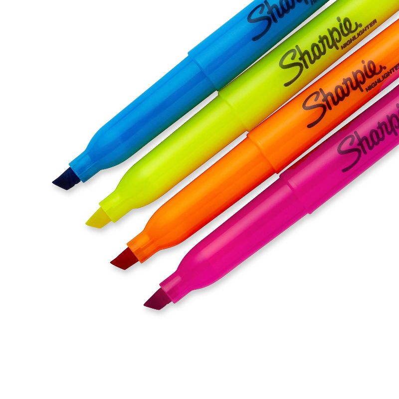 Sharpie 4pk Highlighters Pocket Style Chisel Tip Multicolor
