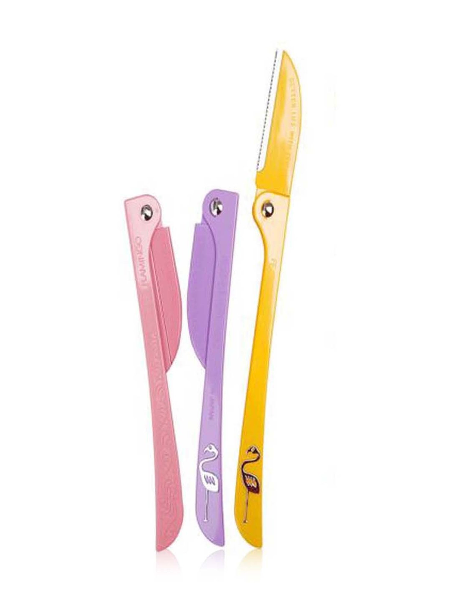 FEATHER Flamingo Eyebrow, Face, Nape Razor - 3 Piece - 150 gm