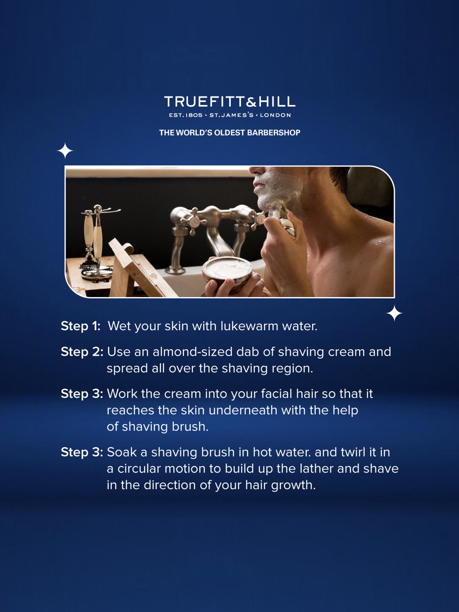 Truefitt & Hill 1805 Shaving Cream Bowl 190 gm for Men