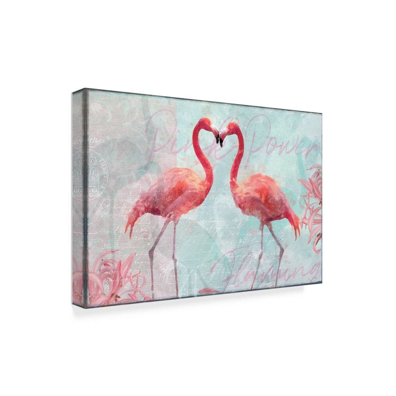 22" x 32" Flamingo Power by Cora Niele - Trademark Fine Art