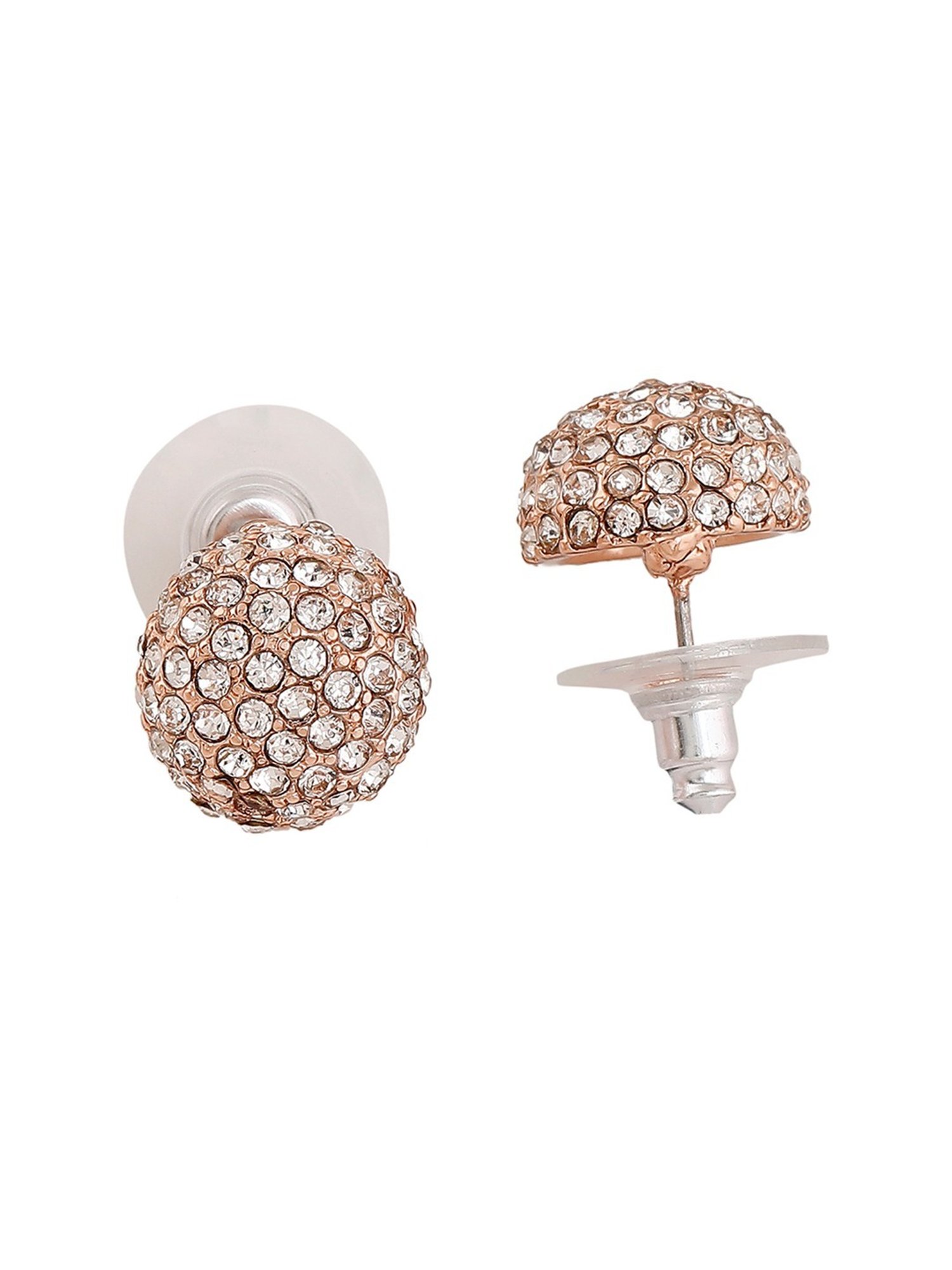 Estele Rose Gold-Plated Sparkling Stud Earrings