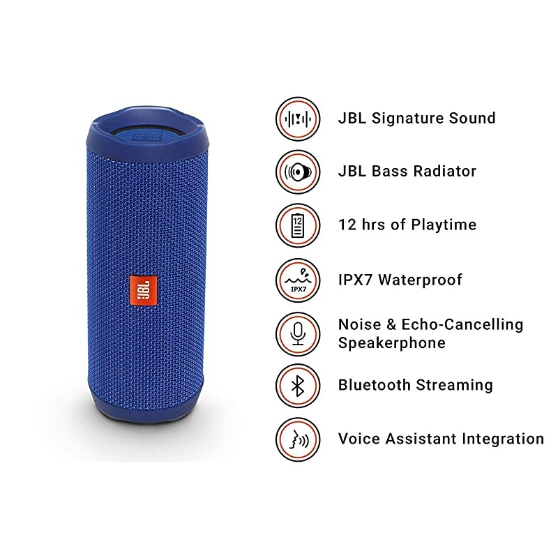 Flip 4 Waterproof Portable Bluetooth Speaker Blue