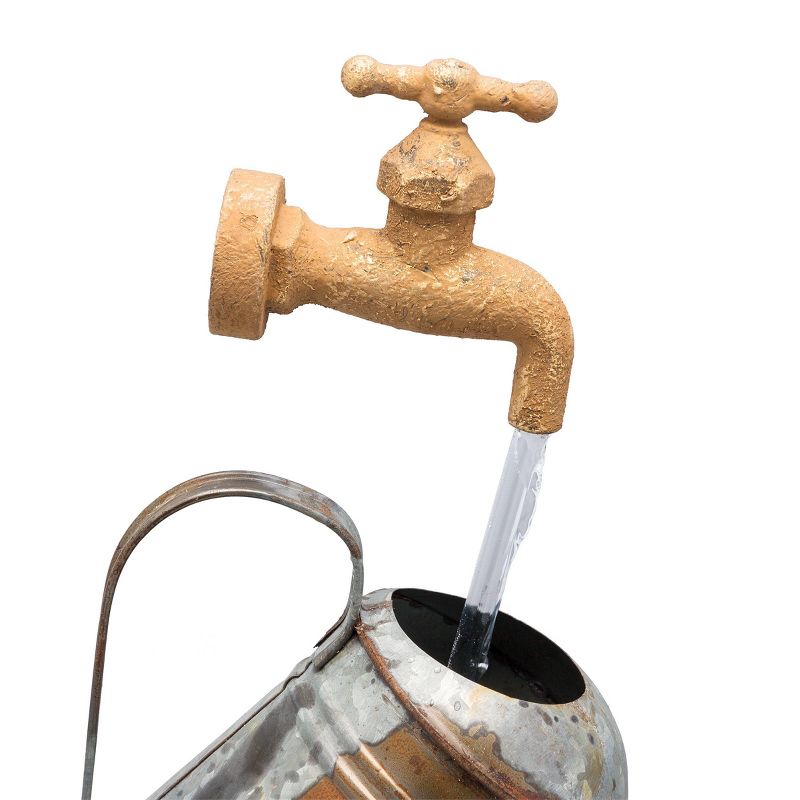 Rustic Watering Can Metal Fountain - Alpine Corporation