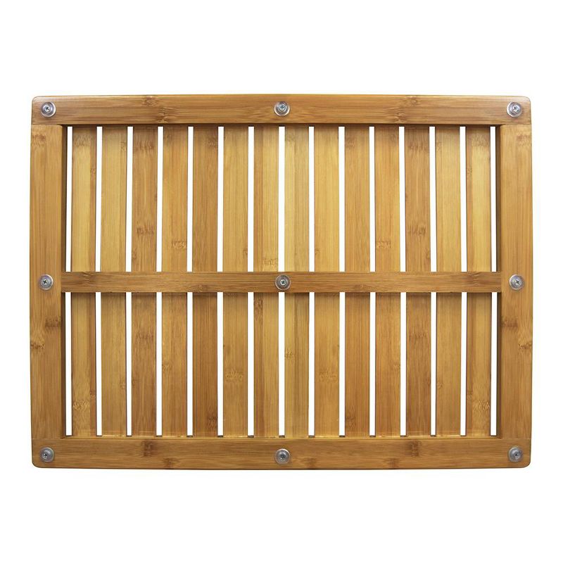 1'5"x2'6" Rectangle Indoor and Outdoor Solid Floor Mat Brown - Oceanstar