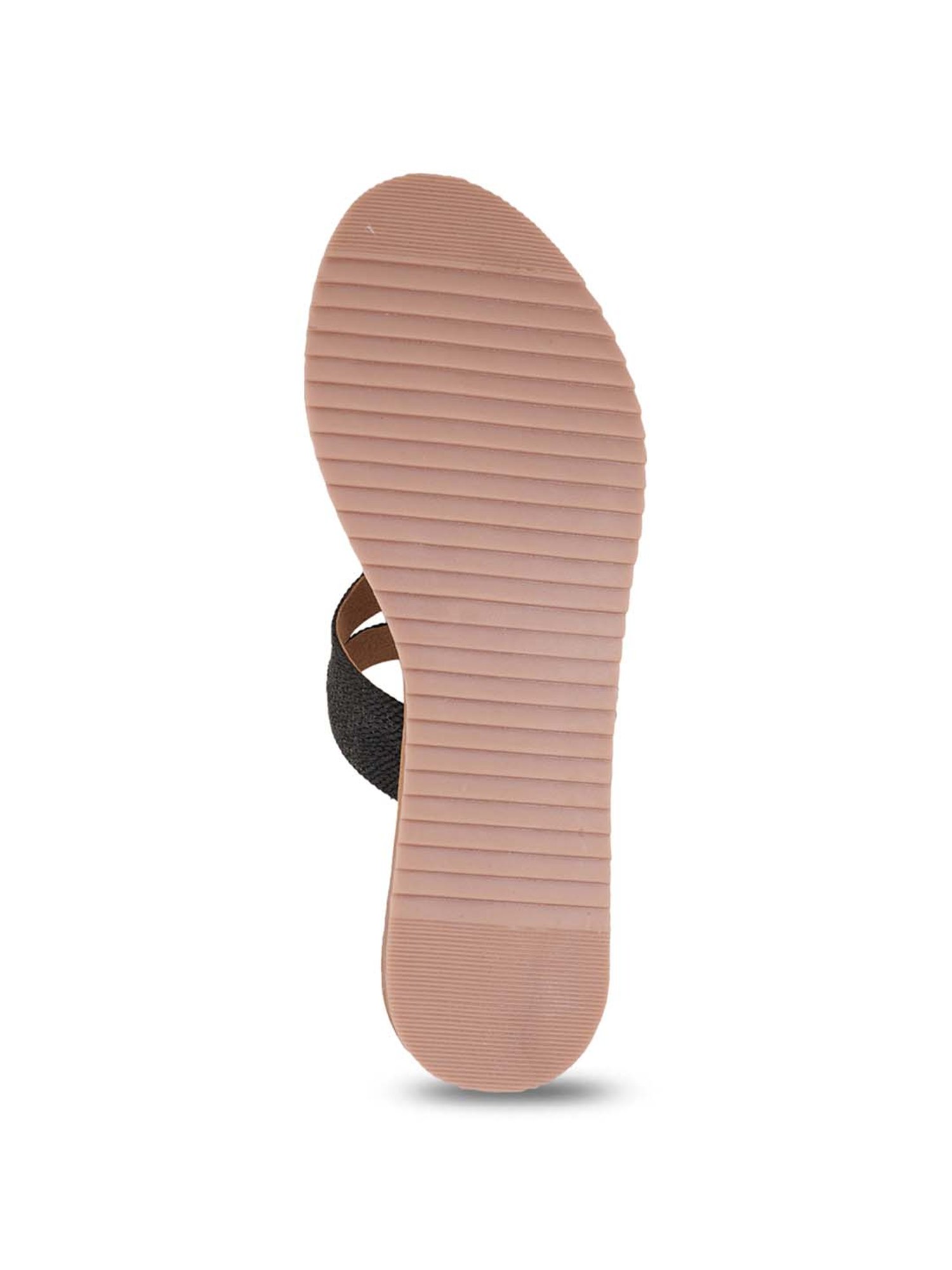 Pelle Albero Women's Black T-Strap Sandals