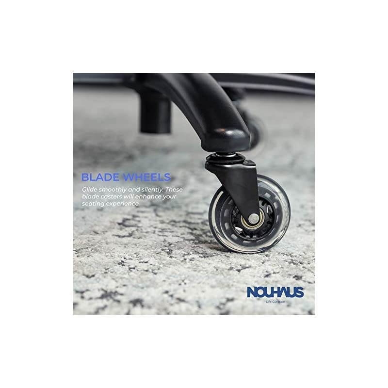 Ergo3D Ergonomic Office Chair - Rolling Desk Chair with 3D Adjustable Armrest, 3D Lumbar Support and Blade Wheels - Mesh Computer Chair, Gaming Chairs, Executive Swivel Chair (Gray)