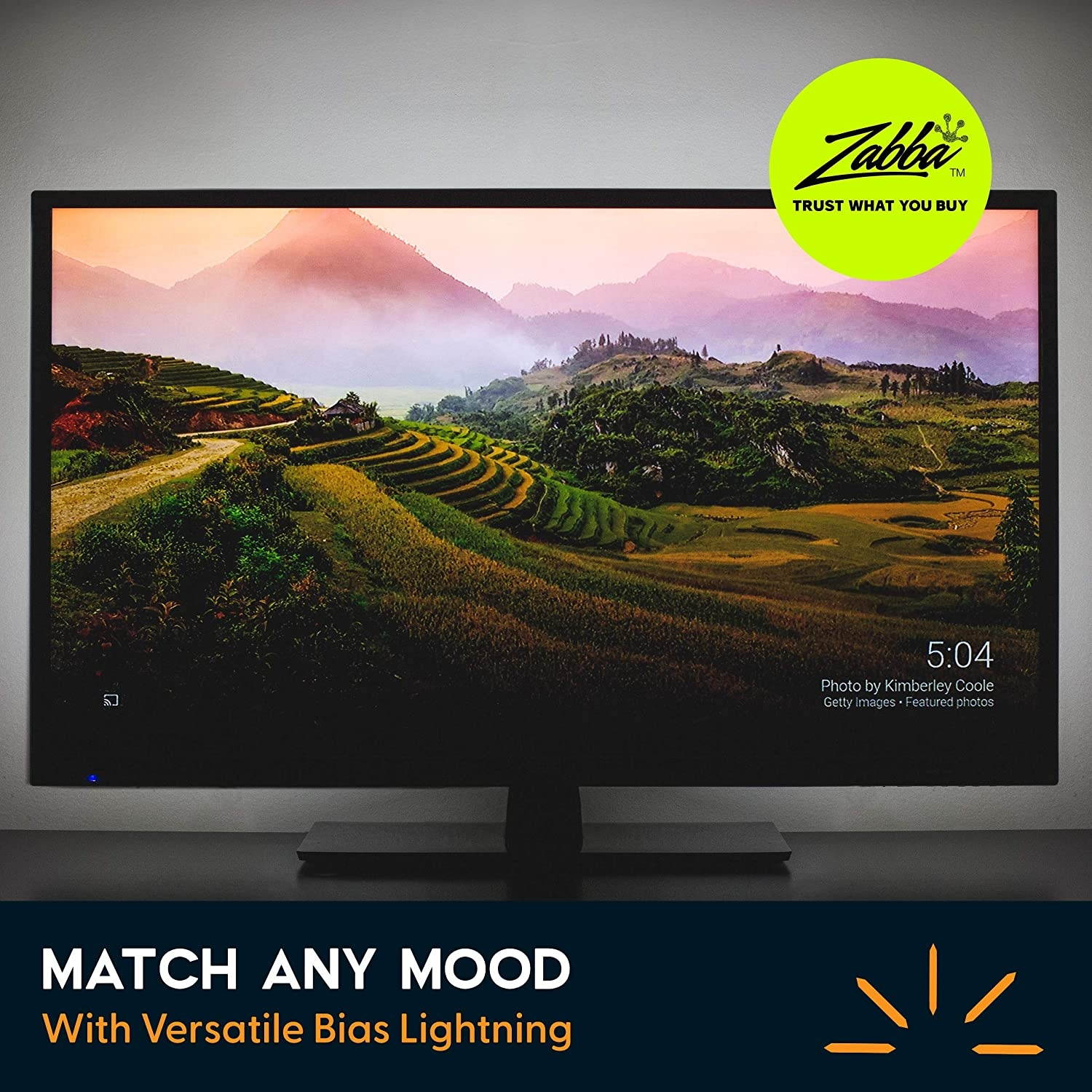 Luminoodle USB Bias Lighting - LED TV Backlight Strip - Ambient Home Theater Light TV Accent Lighting to Reduce Eye Strain Improve Contrast - White - Large (30 - 40 TV)