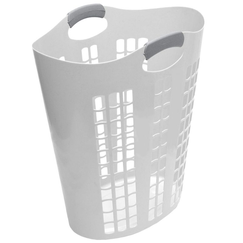 Household Essentials Round Brushed Stainless Hamper Wood Lid