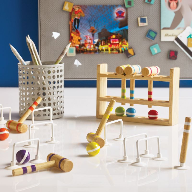 Design Ideas Desktop Croquet Set - Desktop Game and Gift - Multicolor, 6" x 1.2" x 4"
