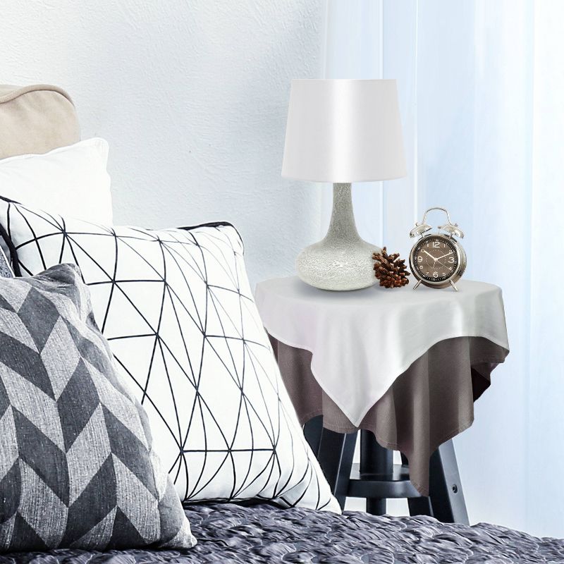 Mosaic Tiled Glass Genie Table Lamp with Fabric Shade White - Simple Designs