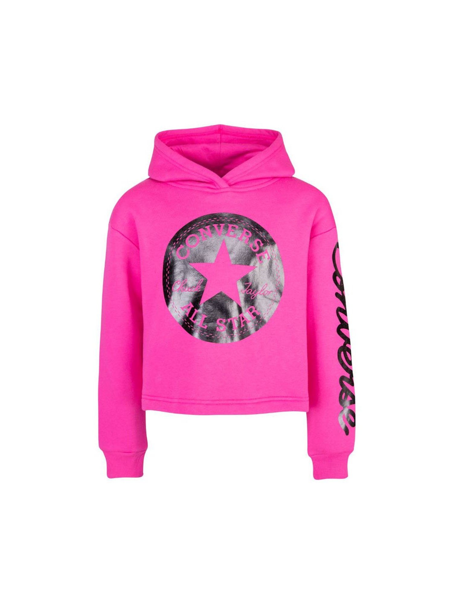 Converse Kids Pink Graphic Print Hoodie