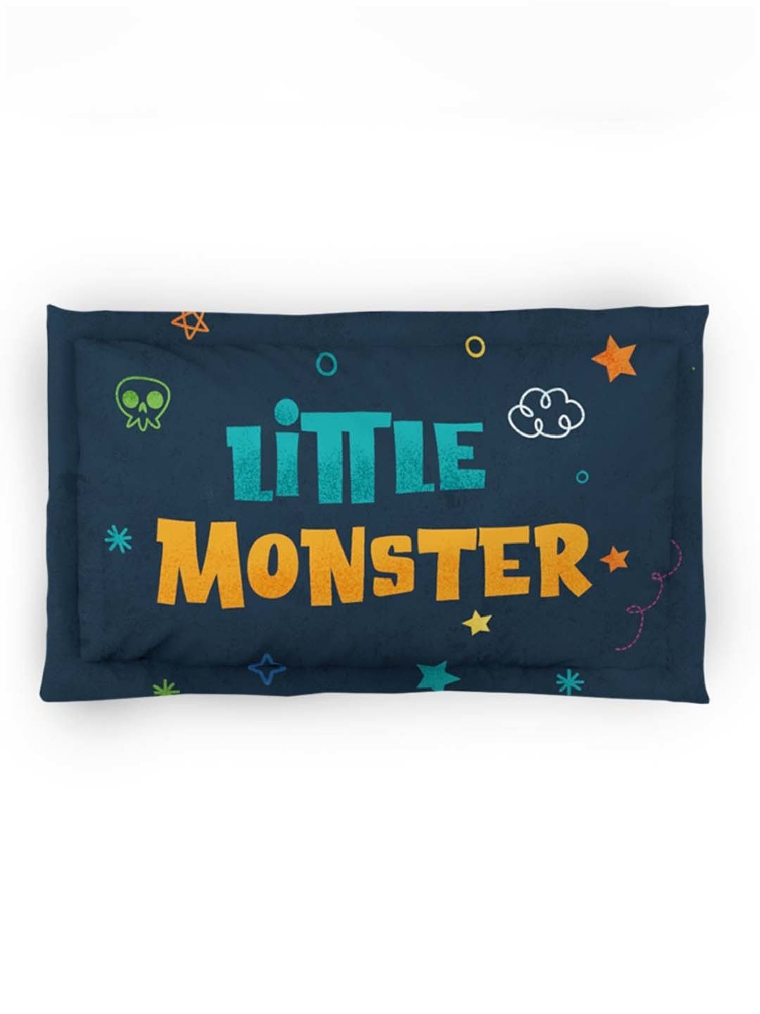 Ddecor Live beautiful Little Brats Blue 144 TC Cotton Single Bedsheet with 1 Pillow Cover