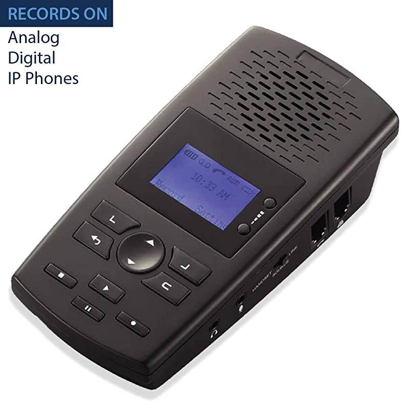 TR600 Landline Phone Call Recorder for Analog/IP/Digital Lines, Automatic Telephone Recording Device