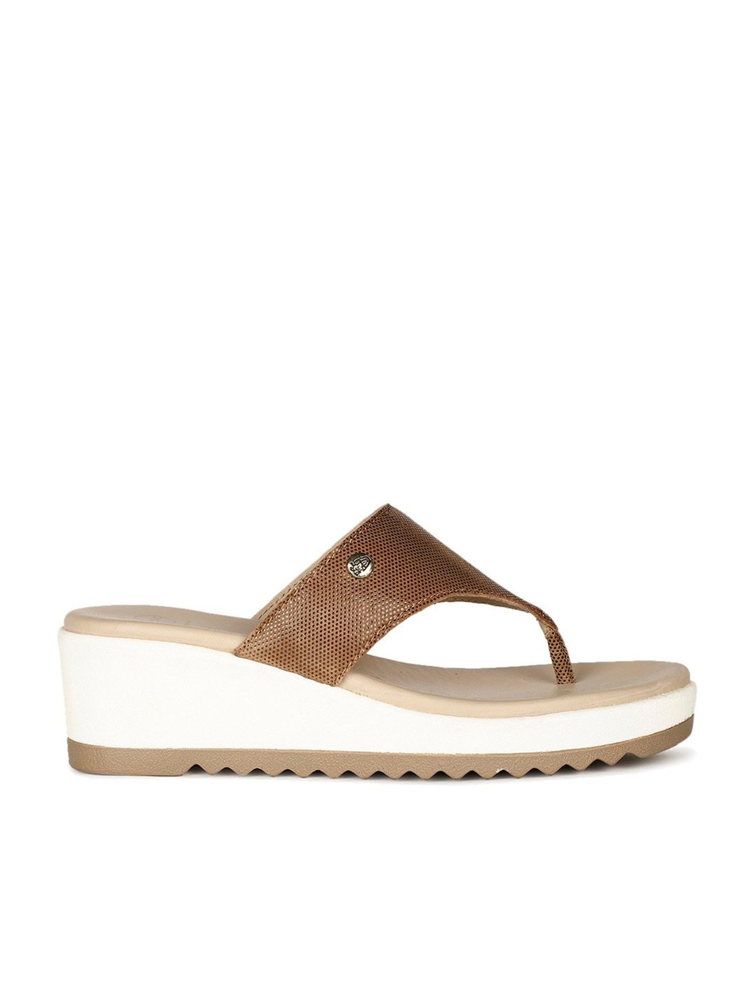 Hush Puppies by Bata Women's Brown Thong Wedges