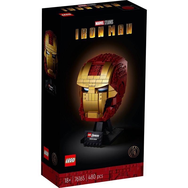 LEGO Marvel Avengers Iron Man Helmet Displayable Iron Man Mask for Marvel Fans 76165