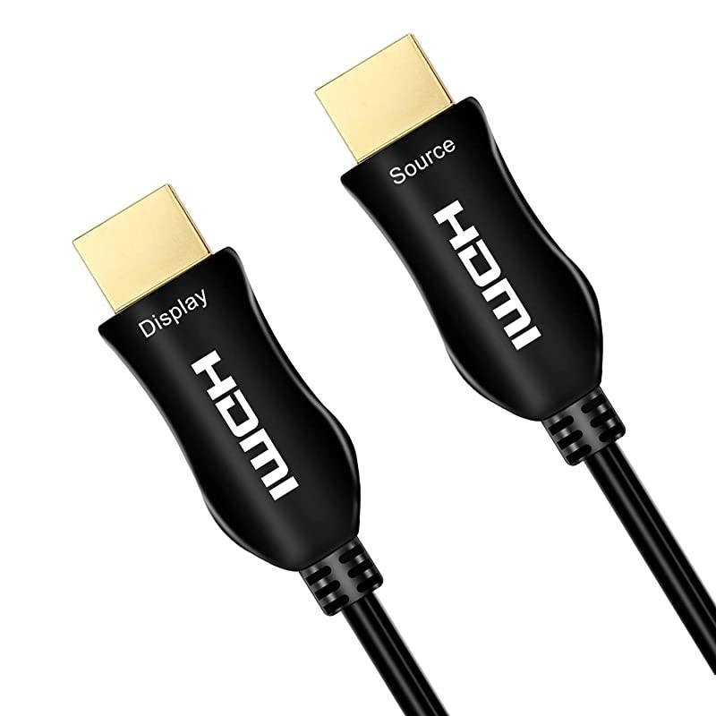 Fiber Optic HDMI Cable 328 Feet, 18Gbps 60Hz(4:4:4, HDR10, HDCP2.2) 1440p 144Hz, One Direction