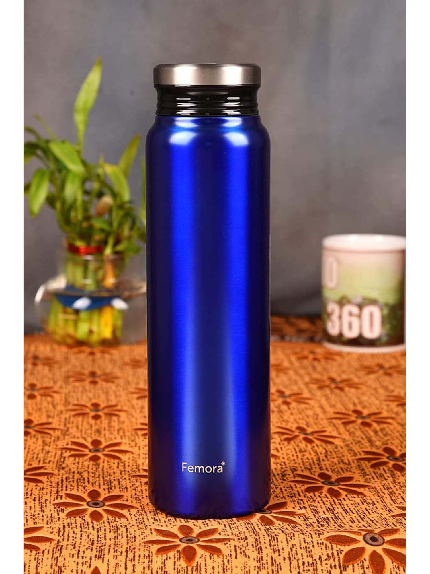 Femora Blue Stainless Steel ThermoSteel Vacuum Water Bottle (0.75 L) - Set of 1