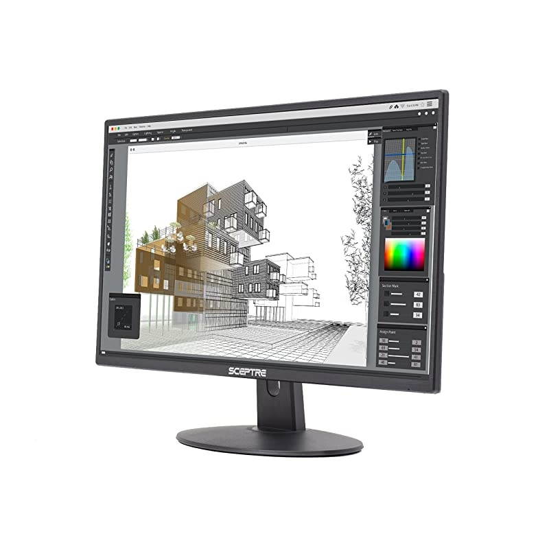 E275W-19203R 27" Ultra Thin 1080P LED Monitor 2X HDMI VGA Build-In Speakers, Metallic Black 2018