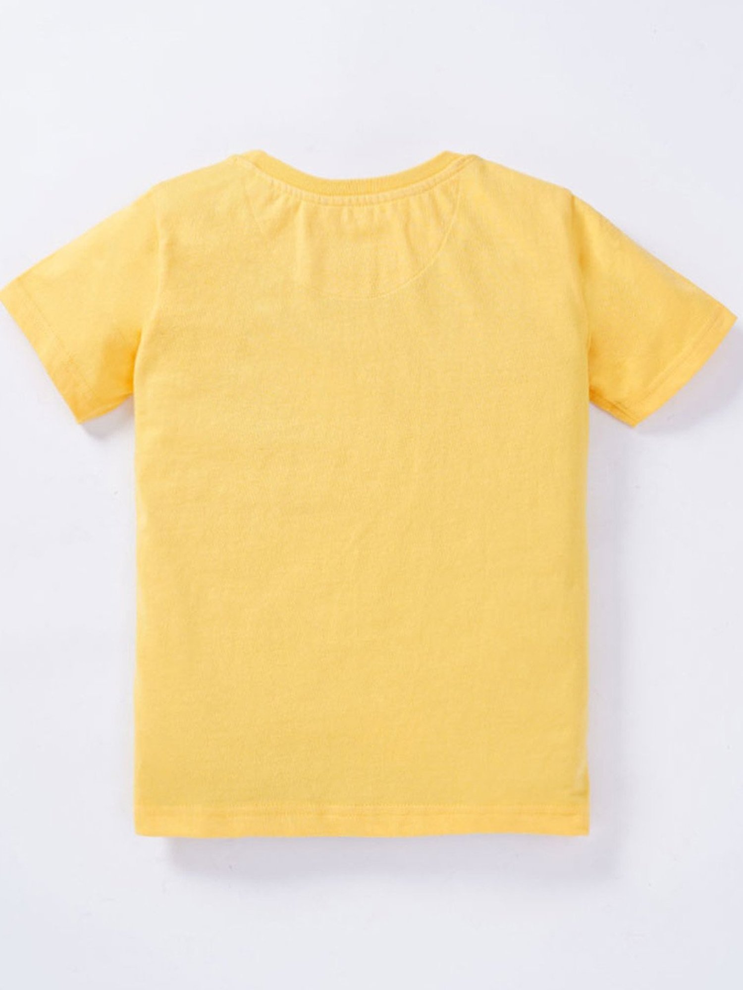 Ed-a-Mamma Boys Yellow Cotton Printed T-Shirt