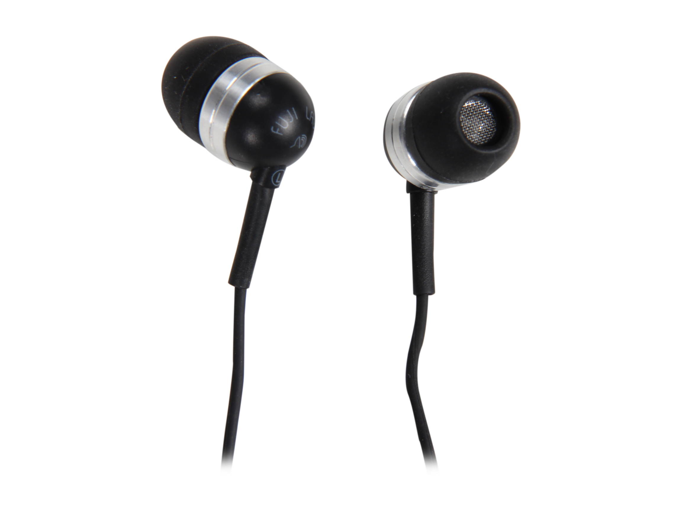 Fuji Labs Black FJ-IPOD-E3220-BKS 2nd Generation Black Neodymium Acoustic Noise Isolation Earphone