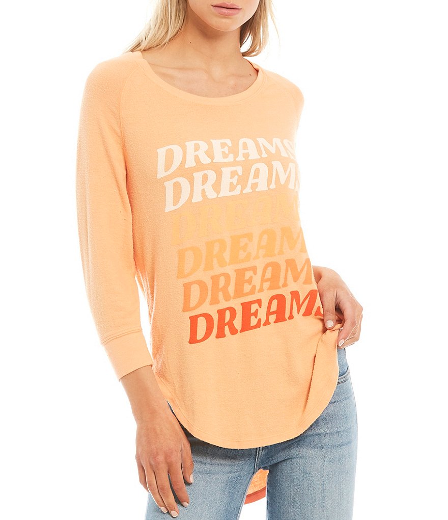 WILDFOX Knit Dreams Haley Reglan 3/4 Sleeve Pullover