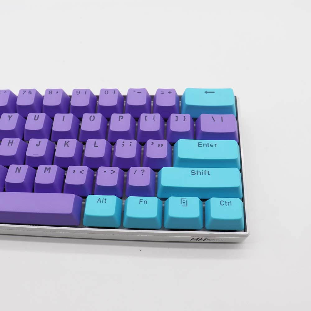 CUUWE 61 PBT Keycaps for 60 Percent Keyboard, Backlit Keycap Set for Mechanical Gaming Keyboard OEM Profile Keycaps with Key Puller for Cherry MX Switches GH60/RK61/GK61/Annie pro 2