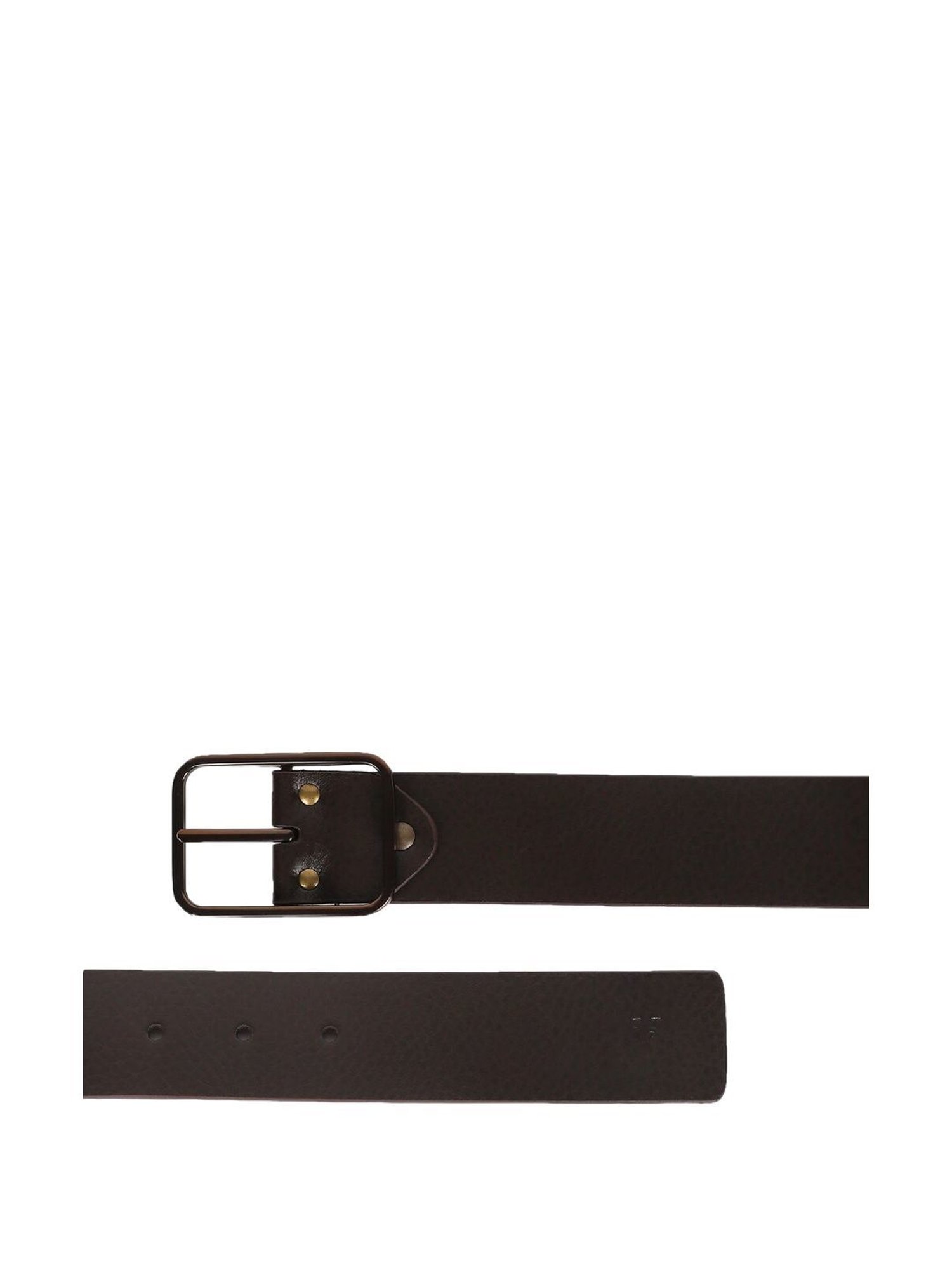 Van Heusen Brown Leather Waist Belt For Men