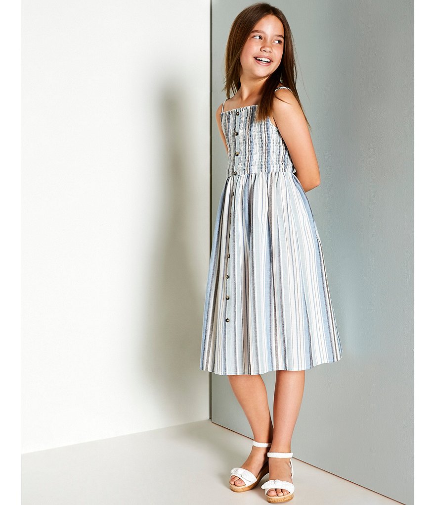 Copper Key Girls' Dearisst Eyelet Bow Flatform Wedges (Youth)